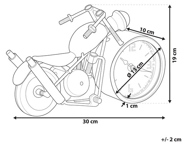 Hodiny BERNO 30 cm Kov Černá