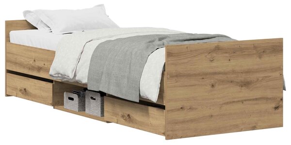 Rám postele Artisanový dub 193 x 78 x 50 cm Kompozitní dřevo 3329307