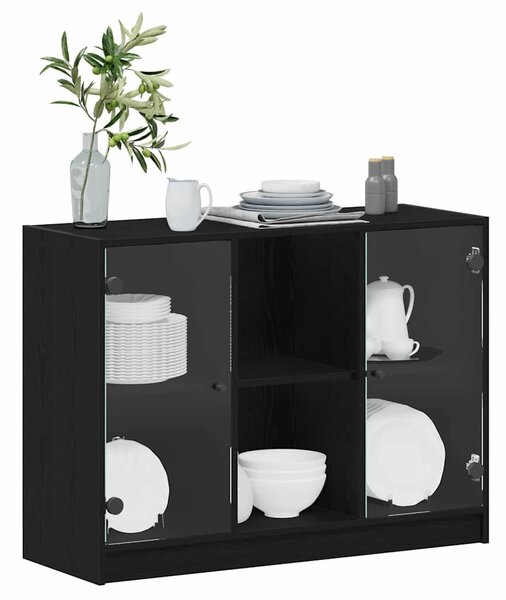 Servírovací skříň Černý dub 100 x 37 x 75.5 cm 3329302
