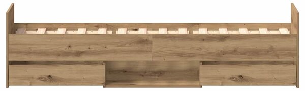 Rám postele Artisanový dub 193 x 78 x 50 cm Kompozitní dřevo 3329307