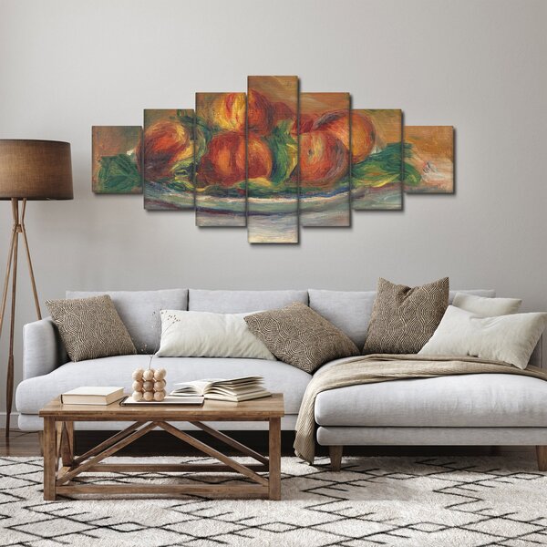 Obraz - Auguste Renoir, Peaches on a Plate, reprodukce (210x100 cm)
