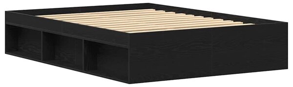 Rám postele bez matrace černý dub 135x190 cm kompozitní dřevo 3329317