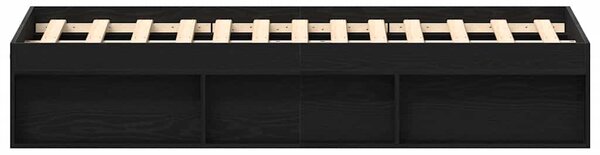 Rám postele bez matrace černý dub 135x190 cm kompozitní dřevo 3329317