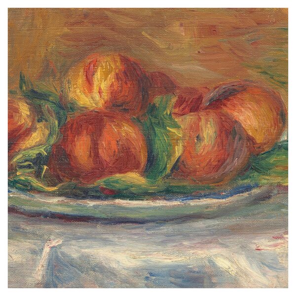 Obraz - Auguste Renoir, Peaches on a Plate, reprodukce (30x30 cm)