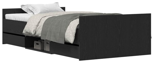Rám postele Černý dub 193 x 93 x 50 cm Kompozitní dřevo 3329328