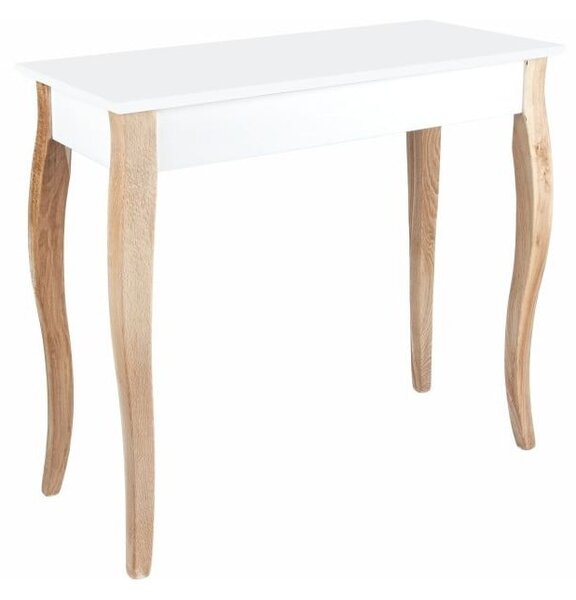 Bílý toaletní stolek se zrcadlem Ragaba Dressing Table, délka 85 cm