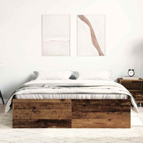Rám postele bez matrace Staré dřevo 135x190cm Technické dřevo 3329315
