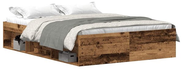 Rám postele bez matrace Staré dřevo 135x190cm Technické dřevo 3329315
