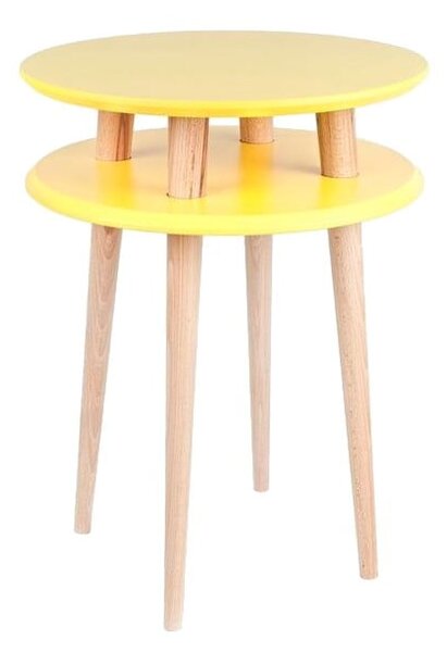 Žlutý odkládací stolek Ragaba UFO, Ø 45 cm