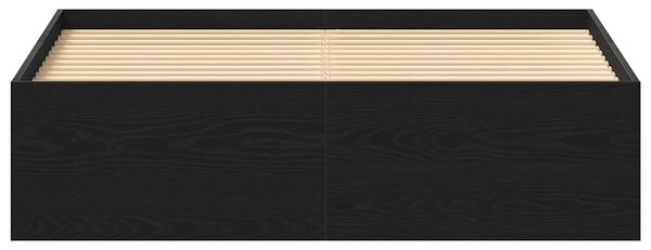 Rám postele bez matrace černý dub 135x190 cm kompozitní dřevo 3329317