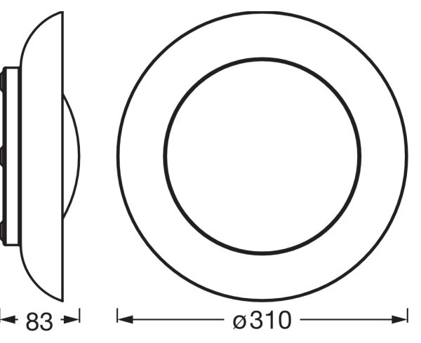 Osram - LED Stm stropní svítidlo ORBIS PLATE LED/19W/230V pr.31cm oranžová/černá