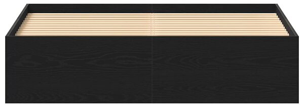 Rám postele bez matrace černý dub 150x200 cm kompozitní dřevo 3329314