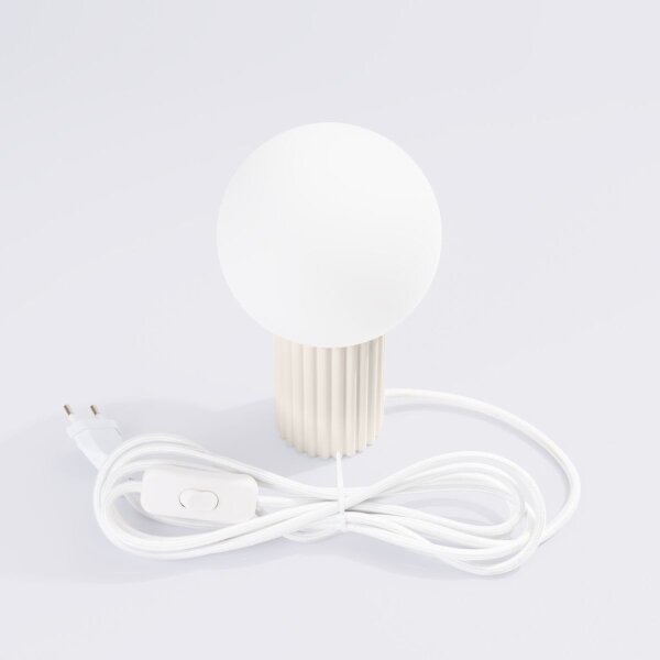 Sollux SL.1721 - Stolní lampa HALO 1xG9/8W/230V pr. 12 cm krémová