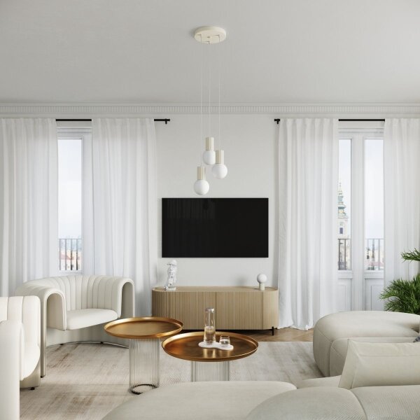 Sollux SL.1721 - Stolní lampa HALO 1xG9/8W/230V pr. 12 cm krémová
