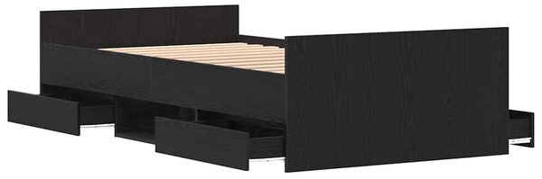 Rám postele Černý dub 193 x 93 x 50 cm Kompozitní dřevo 3329328