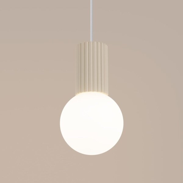 Sollux SL.1719 - Lustr na lanku HALO 1xG9/8W/230V pr. 12 cm krémová