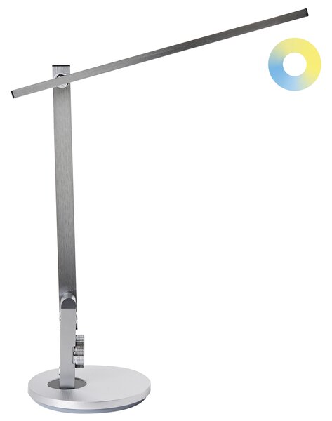 LED stolní lampa CETUS se stmívačem Stříbrná
