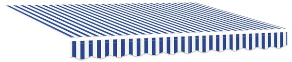 Stahovací markýza Modrá a bílá 300 x 250 cm Polyester a hliník 3329914
