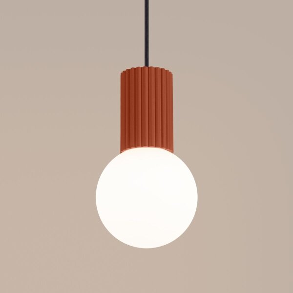 Sollux SL.1729 - Lustr na lanku HALO 1xG9/8W/230V pr. 12 cm oranžová
