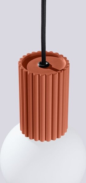 Sollux SL.1729 - Lustr na lanku HALO 1xG9/8W/230V pr. 12 cm oranžová