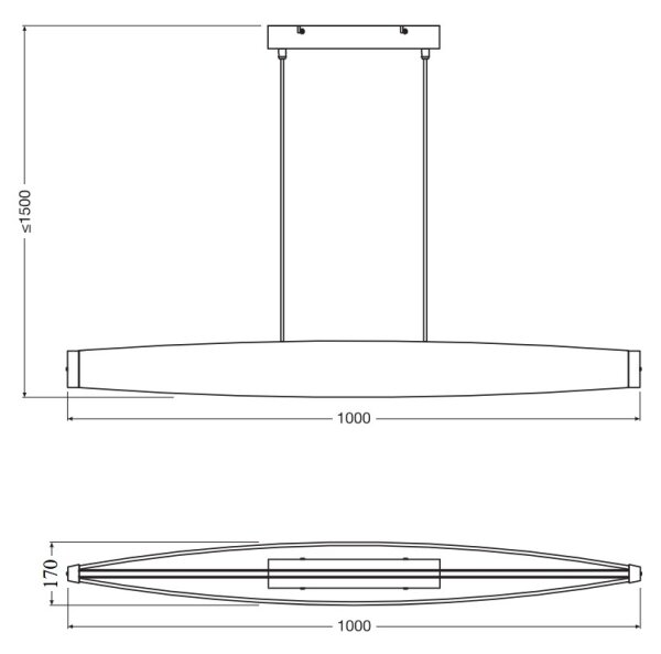 Osram - LED Lustr na lanku DECOR FLAT LED/23W/230V šedá