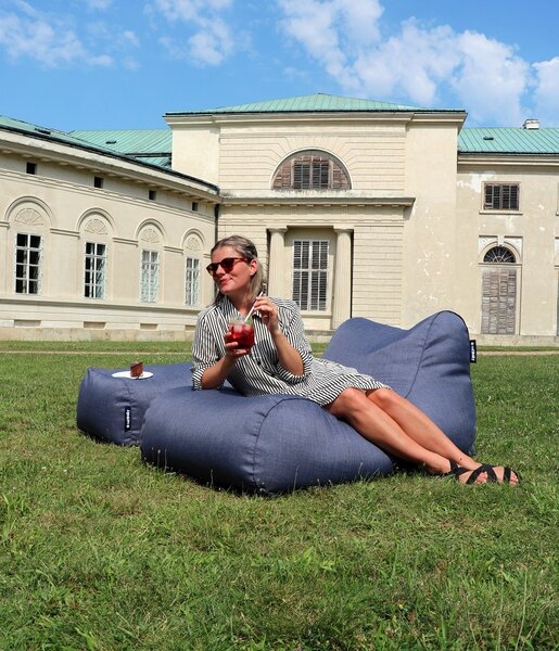 SakyPaky Plážo outdoor sedací vak modrá
