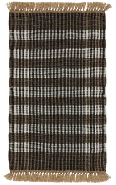 Černo-hnědý zahradní koberec Kave Home Barani 60 x 90 cm