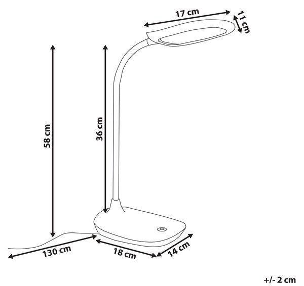 LED stolní lampa HYDRA se stmívačem Bílá