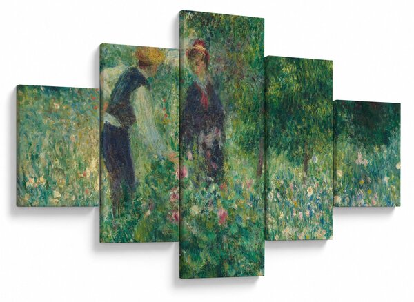 Obraz - Auguste Renoir, Picking Flowers, reprodukce (125x70 cm)