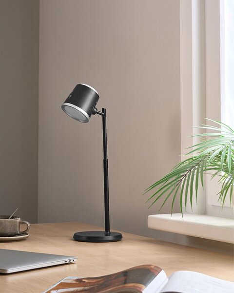 LED bezdrátová stolní lampa LIBRA se stmívačem Černá