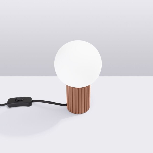 Sollux SL.1736 - Stolní lampa HALO 1xG9/8W/230V pr. 12 cm hnědá
