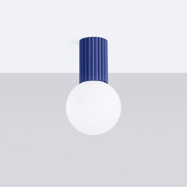 Sollux SL.1738 - Koupelnové stropní svítidlo HALO 1xG9/8W/230V IP44 modrá