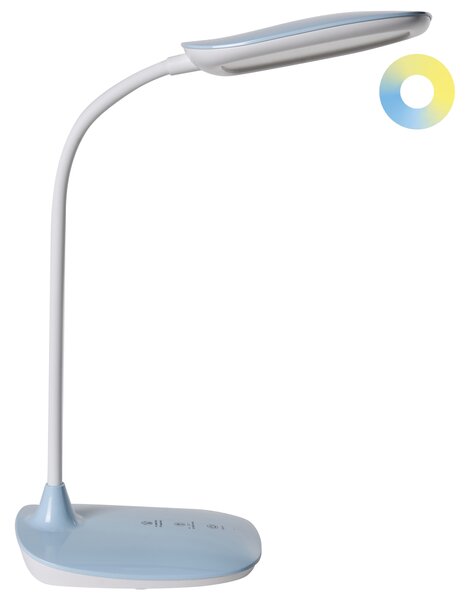 LED stolní lampa HYDRA se stmívačem Světle modrá