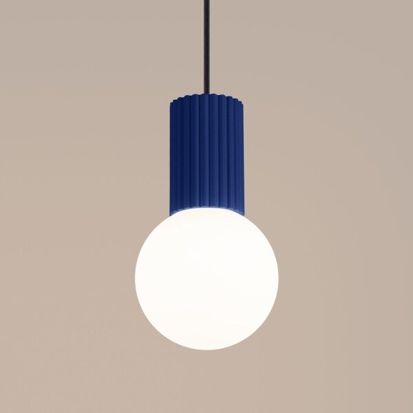 Sollux SL.1739 - Lustr na lanku HALO 1xG9/8W/230V pr. 12 cm modrá