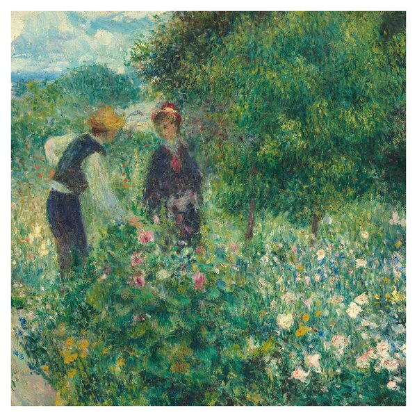 Obraz - Auguste Renoir, Picking Flowers, reprodukce (30x30 cm)
