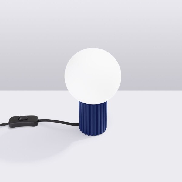 Sollux SL.1741 - Stolní lampa HALO 1xG9/8W/230V pr. 12 cm modrá