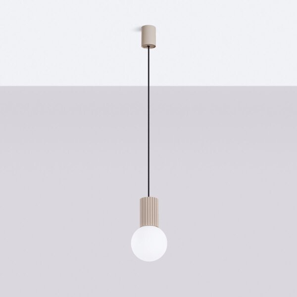 Sollux SL.1744 - Lustr na lanku HALO 1xG9/8W/230V pr. 12 cm taupe