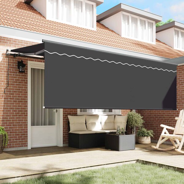 Stahovací markýza Antracit 350 x 200 cm Polyester a hliník 3329658