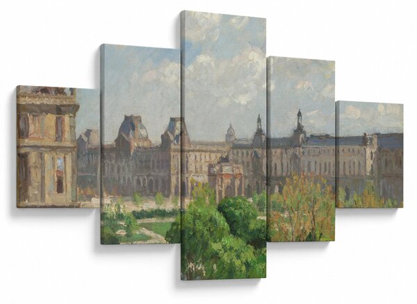 Obraz - Camille Pissarro, Place du Carrousel, Paris, reprodukce (125x70 cm)
