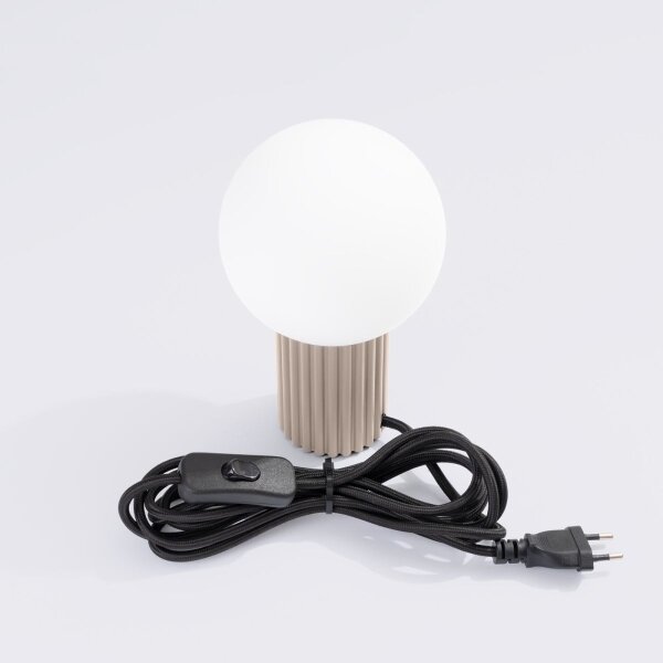 Sollux SL.1746 - Stolní lampa HALO 1xG9/8W/230V pr. 12 cm taupe