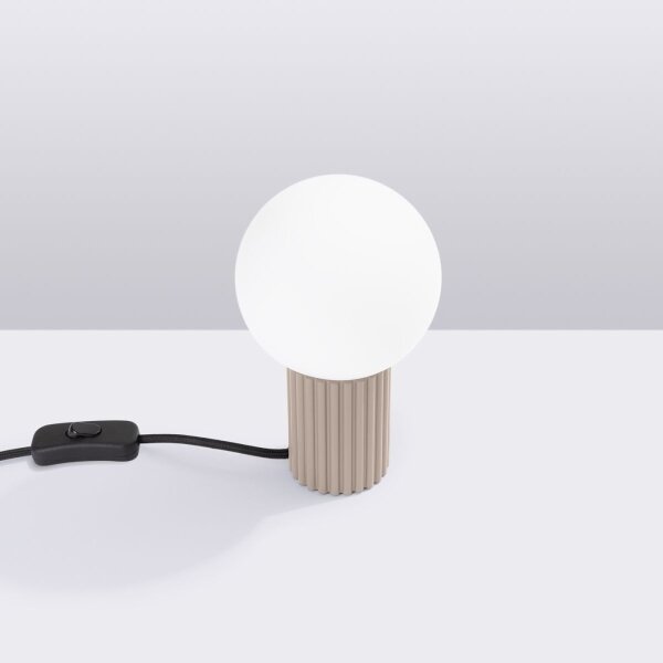 Sollux SL.1746 - Stolní lampa HALO 1xG9/8W/230V pr. 12 cm taupe
