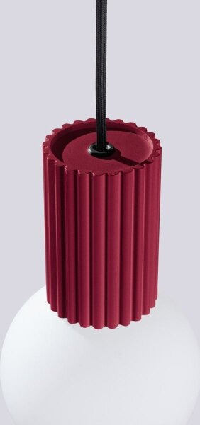 Sollux SL.1749 - Lustr na lanku HALO 1xG9/8W/230V pr. 12 cm červená