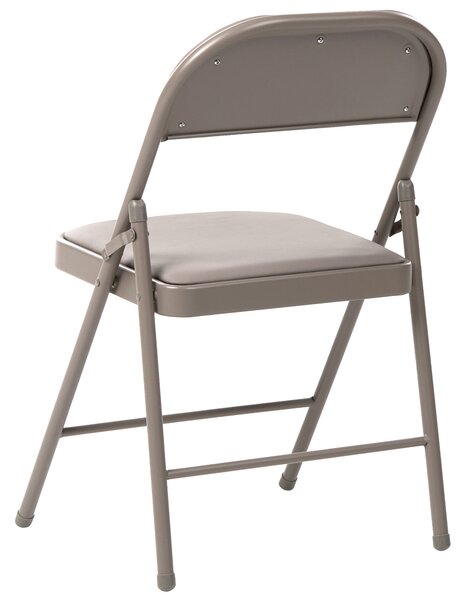 Sada 4 skládacích židlí SHASTA Kov Taupe