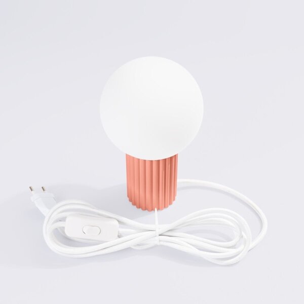 Sollux SL.1756 - Stolní lampa HALO 1xG9/8W/230V pr. 12 cm růžová