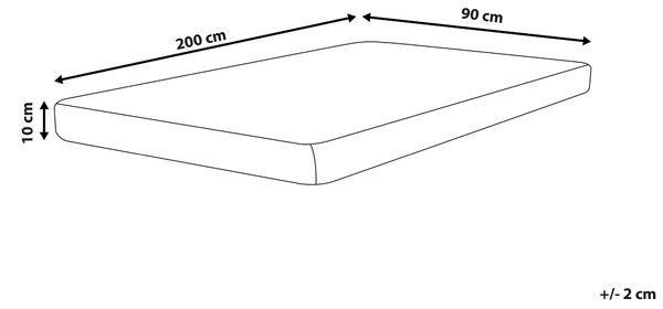 Pěnová matrace PICCOLO H2/3 středně tvrdá 90 x 200 cm