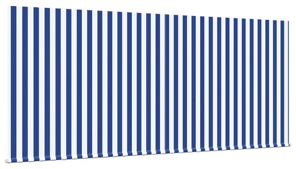 Stahovací markýza Modrá a bílá 300 x 250 cm Polyester a hliník 3329914