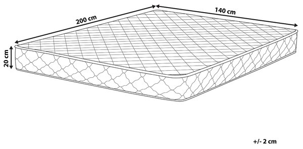 Matrace s taštičkovými pružinami DUO H3/4 tvrdá H2/3 středně tvrdá 140 x 200 cm