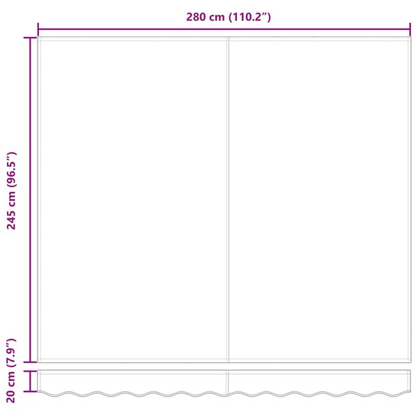 Stahovací markýza Světle šedá 300 x 250 x 165 cm Textil a kov 3330100