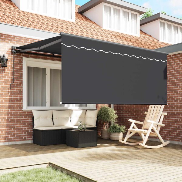 Stahovací markýza Antracit 300 x 250 cm Polyester a hliník 3329935