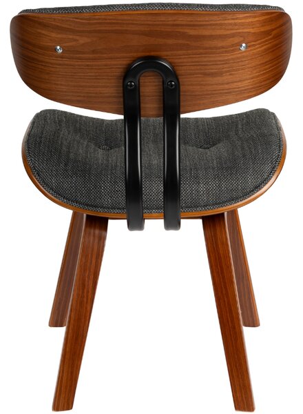 Šedá čalouněná jídelní židle DUTCHBONE BLACKWOOD
